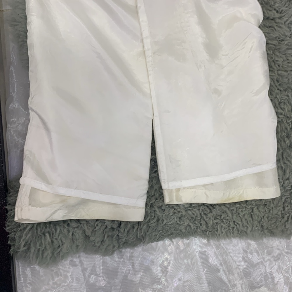 VTG Orna FarhoRARE Made in 🇫🇷 100% Silk Off White 2 Pieces High Rise Pants Set - Picture 15 of 17